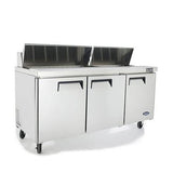 Atosa MSF8304 72" Three Door Standard Top Sandwich Prep Unit