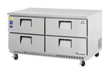 Everest ETBWR2-D4 60" Four Drawer Undercounter Refrigerator - Champs Restaurant Supply | Wholesale Restaurant Equipment and Supplies