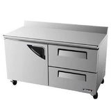 Turbo Air TWR-60SD-D2 1 Door 2 Drawer Worktop Refrigerator - Champs Restaurant Supply | Wholesale Restaurant Equipment and Supplies