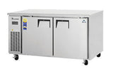 Everest ETWR2 60" Double Door Undercounter Refrigerator (Side Mount) - Champs Restaurant Supply | Wholesale Restaurant Equipment and Supplies