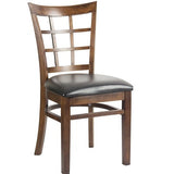 MK6290 Walnut Window Back Wooden Chair