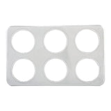 Winco ADP-444 Stainless Steel Adaptor Plate with Six 4-3/4'' Inset Holes - Champs Restaurant Supply | Wholesale Restaurant Equipment and Supplies