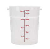 Winco PPRC-22W 22 Qt. White Food Storage Container