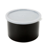 Cambro CP15110 1.5 Qt Black Plastic Round Crock with Lid