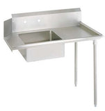 BK Resources BKSDT-60-R 60" Right Stainless Steel Soiled Dish Table with Galvanized Legs