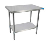 18" X 48" Stainless Steel Top Work Table w/ Stainless  Steel Legs and Shelf