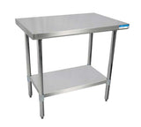 18" X 60" Stainless Steel Top Work Table w/ Stainless  Steel Legs and Shelf