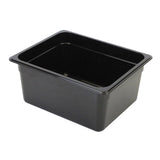 Thunder Group PLPA8126BK Half Size 6" Deep Polycarbonate Food Pan, Black - Champs Restaurant Supply | Wholesale Restaurant Equipment and Supplies