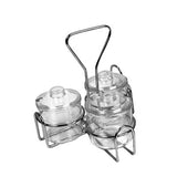 Thunder Group SLCJH003 3 Holes Chrome Plated Wire Condiment Jar Holder