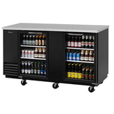 Turbo Air TBB-3SGD-N 69" Double Glass Door Back Bar Cooler