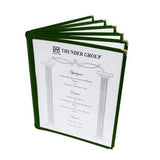 Thunder Group PLMENU-6GR 6 Page Book Fold Menu Cover, 8 1/2" X 11", Green