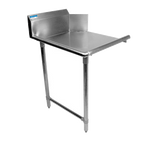 BK Resources BKCDT-60-L 60" Left Stainless Steel Clean Dish Table with Galvanized Legs - Champs Restaurant Supply | Wholesale Restaurant Equipment and Supplies