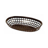 Thunder Group PLBK938B 9 3/8" Oval Basket, Brown - Champs Restaurant Supply | Wholesale Restaurant Equipment and Supplies