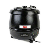 Thunder Group SEJ30000C 10 1/2 Qt Black Countertop Electric Soup Warmer - Champs Restaurant Supply | Wholesale Restaurant Equipment and Supplies