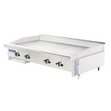 Turbo Air TATG-48 48" Thermostatic Gas Griddle Stainless with 4 Burners
