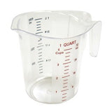 Winco PMCP-100 1 Qt Polycarbonate Measuring Cup - Quarts and Liters Marking - Champs Restaurant Supply | Wholesale Restaurant Equipment and Supplies