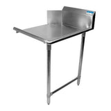 BK Resources BKCDT-36-R 36" Right Stainless Steel Clean Dish Table with Galvanized Legs