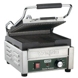 Waring WPG150 9-3/4" x 9-1/4" Grooved Top & Bottom Panini Sandwich Grill - Champs Restaurant Supply | Wholesale Restaurant Equipment and Supplies