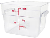 Thunder Group PLSFT012PC 12 QT Clear Polycarbonate  Food Storage Containers - Champs Restaurant Supply | Wholesale Restaurant Equipment and Supplies