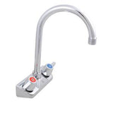 GSW AA-412G 4" Splash Mount Faucet w/ 5" Gooseneck Spout - Champs Restaurant Supply | Wholesale Restaurant Equipment and Supplies