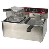 Winco EFT-32 Countertop 32 lb Electric Double Well Fryer - Champs Restaurant Supply | Wholesale Restaurant Equipment and Supplies