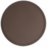 Thunder Group PLFT1600BR Brown Fiberglass 16" Round Tray - Champs Restaurant Supply | Wholesale Restaurant Equipment and Supplies