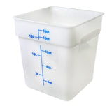 Thunder Group PLSFT018PP 18 QT White Polycarbonate Food Storage Container - Champs Restaurant Supply | Wholesale Restaurant Equipment and Supplies