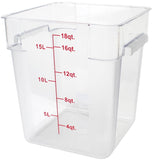 Thunder Group PLSFT018PC 18 QT Clear Polycarbonate  Food Storage Containers - Champs Restaurant Supply | Wholesale Restaurant Equipment and Supplies