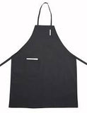 Winco BA-PBK Black Full Length Bib Apron W/ Pocket - Champs Restaurant Supply | Wholesale Restaurant Equipment and Supplies