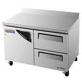 Turbo Air TWR-48SD-D2 1 Door 2 Drawer Worktop Refrigerator - Champs Restaurant Supply | Wholesale Restaurant Equipment and Supplies