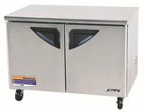 Turbo Air TUF-48SD Super Deluxe 48" Double Door Undercounter Freezer - Champs Restaurant Supply | Wholesale Restaurant Equipment and Supplies