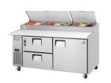 Everest EPPR2-D2 72" Double Drawer & Single Door Pizza Prep Table - Champs Restaurant Supply | Wholesale Restaurant Equipment and Supplies