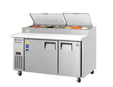 Everest EPPSR2 60" Double Door Pizza Prep Table - Champs Restaurant Supply | Wholesale Restaurant Equipment and Supplies