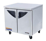 Turbo Air TUR-36SD Super Deluxe 36" Double Door Undercounter Refrigerator - Champs Restaurant Supply | Wholesale Restaurant Equipment and Supplies