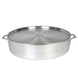 Thunder Group ALSKBP006 30 Qt Aluminum Brazier Pot & Lid Mirror Finish - Champs Restaurant Supply | Wholesale Restaurant Equipment and Supplies