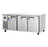 Everest ETF3 72" Three Door Undercounter Freezer (Side Mount)