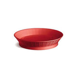 Tablecraft 157510R 10 1/2" Red Plastic Diner Platter / Fast Food Basket with Base