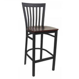 CMB-M839BS Black Vertical Back Metal Restaurant Bar Stool - Champs Restaurant Supply | Wholesale Restaurant Equipment and Supplies
