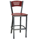 CMB-M836BS-D Black Metal  Ladder Back  Restaurant Barstool - Champs Restaurant Supply | Wholesale Restaurant Equipment and Supplies