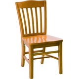 MK6930 Vertical Slat Wooden Chair with Wild Cherry Finish