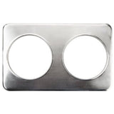 Winco ADP-808 Stainless Steel Adaptor Plates with Two 8-3/8" Holes - Champs Restaurant Supply | Wholesale Restaurant Equipment and Supplies