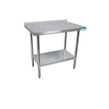 24"W x 24"D 1-1/2" Riser Stainless Steel Top Work Table w/ Galvanized legs and Undershelf