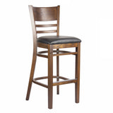 CWB-6231BS Mahogany Finished Ladder Back Wooden Restaurant Barstool - Champs Restaurant Supply | Wholesale Restaurant Equipment and Supplies