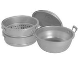 Thunder Group ALST012 21" X 25 1/2" 50 cm Big Hole/Bottom Aluminum Steamer - Champs Restaurant Supply | Wholesale Restaurant Equipment and Supplies