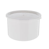 Cambro CP15148 1.5 Qt. White Plastic Round Crock with Lid