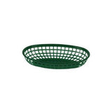 Thunder Group PLBK938G 9 3/8" Oval Basket, Green - Champs Restaurant Supply | Wholesale Restaurant Equipment and Supplies