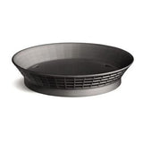 Tablecraft 157510BK Black 10-1/2" Plastic Diner Platter/Fast Food Basket With Base