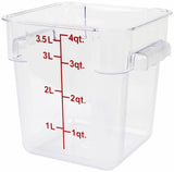 Thunder Group PLSFT004PC 4 QT Clear  Polycarbonate  Food Storage Containers - Champs Restaurant Supply | Wholesale Restaurant Equipment and Supplies