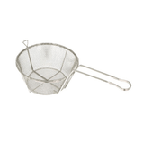 Winco FBRS-9 9 1/2"  Round Wire Fry Basket, 6 Mesh - Champs Restaurant Supply | Wholesale Restaurant Equipment and Supplies