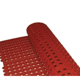Winco RBMI-33R Red 1/2" Thick 3' X 3' Anti-Fatigue Grease Resistant Interlocking Floor Mat